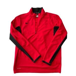 Nike Men’s Dri Fit Half Zip Pullover Red/Black Size L